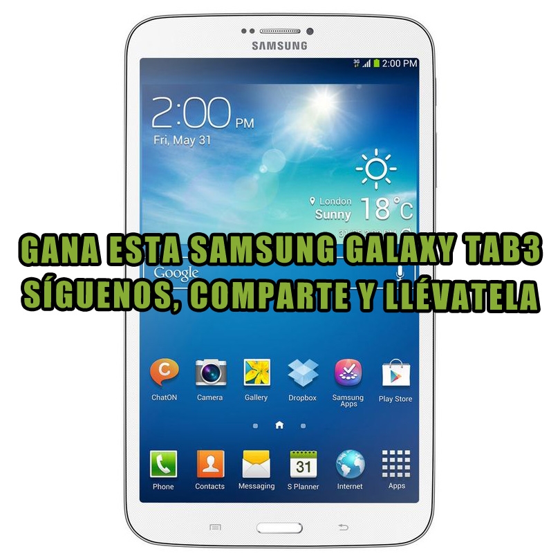 Sorteo Samsung Galaxy Tab3